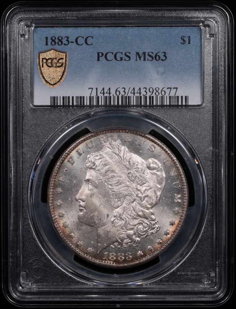 1883-CC Morgan Silver Dollar PCGS MS-63 Obverse in Holder 1883-CC Morgan Silver Dollar PCGS MS-63 Obverse in Holder