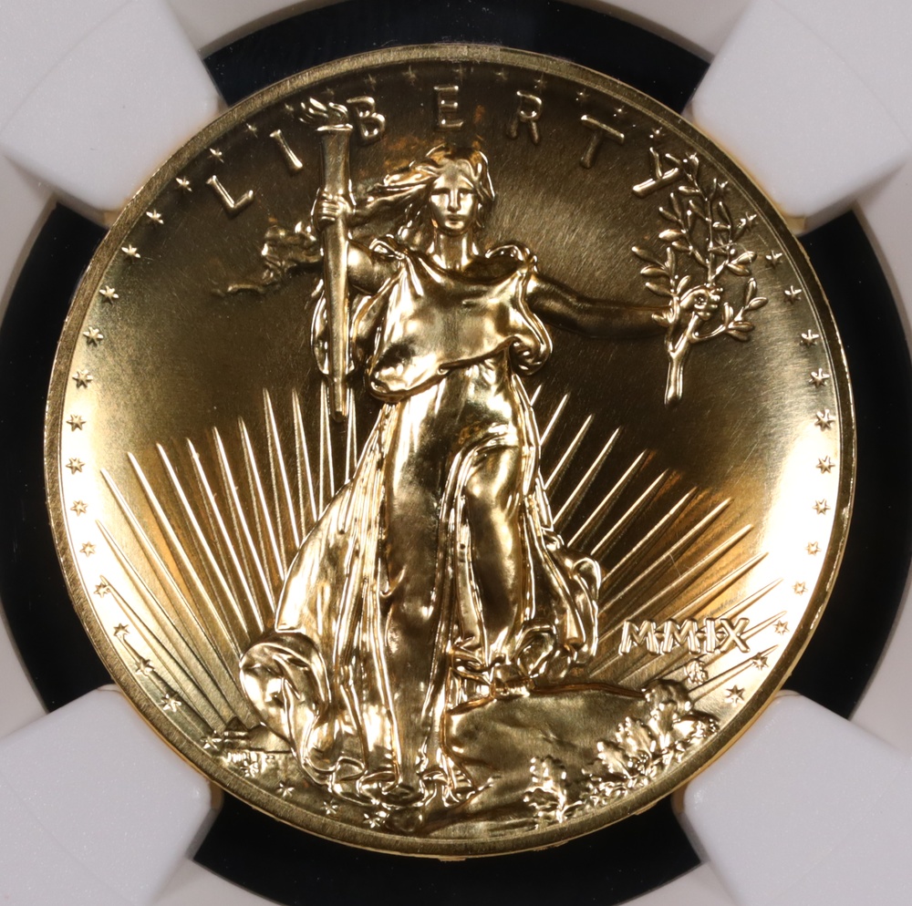 2009 $20 Ultra High Relief Saint-Gaudens Gold NGC MS-70 PL Mike Castle