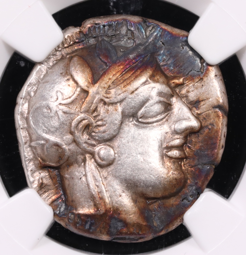 440-404 BC Attica, Athens Silver Tetradrachm NGC Very Fine Obverse 440-404 BC Attica, Athens Silver Tetradrachm NGC Very Fine Obverse
