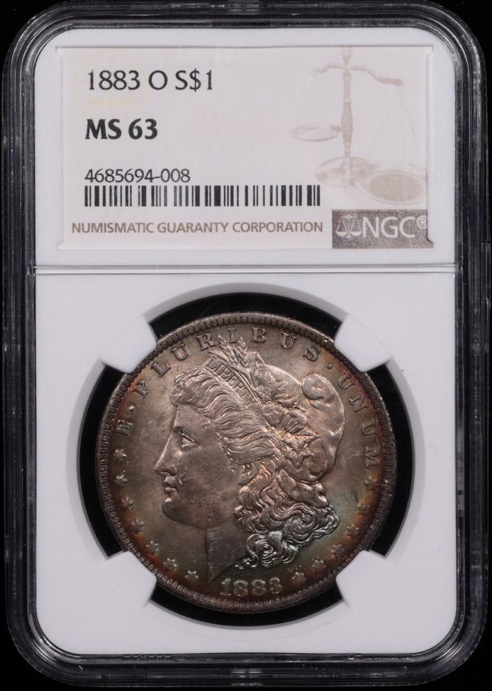 1883-O Morgan Silver Dollar NGC MS-63 Obverse in Holder 1883-O Morgan Silver Dollar NGC MS-63 Obverse in Holder