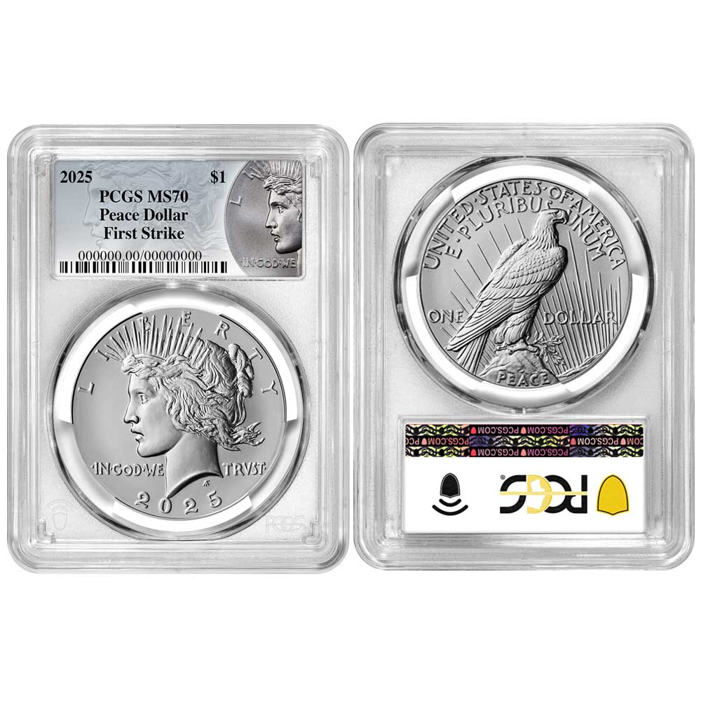 2025 | Morgan & Peace Silver Dollar | Two-Coin Set | PCGS MS-70 First Strike 2025 | Morgan & Peace Silver Dollar | Two-Coin Set | PCGS MS-70 First Strike