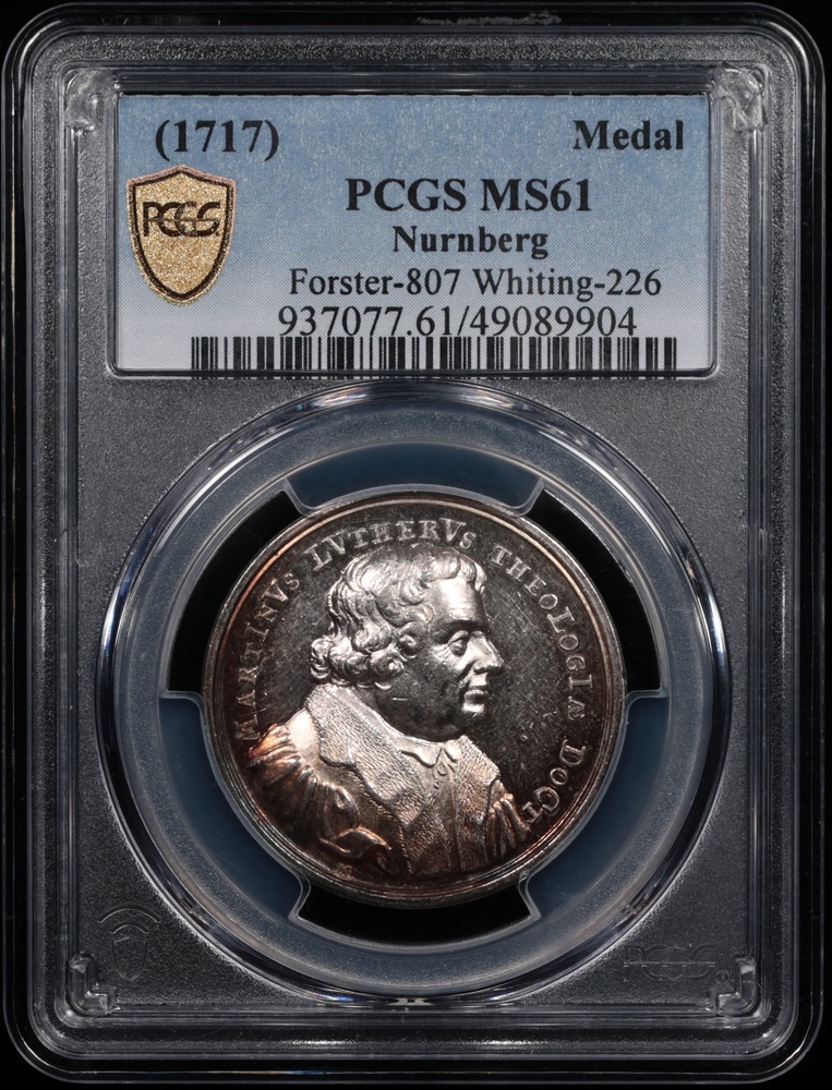 1717 Nurnberg Medal PCGS MS-61 Obverse in Holder 1717 Nurnberg Medal PCGS MS-61 Obverse in Holder