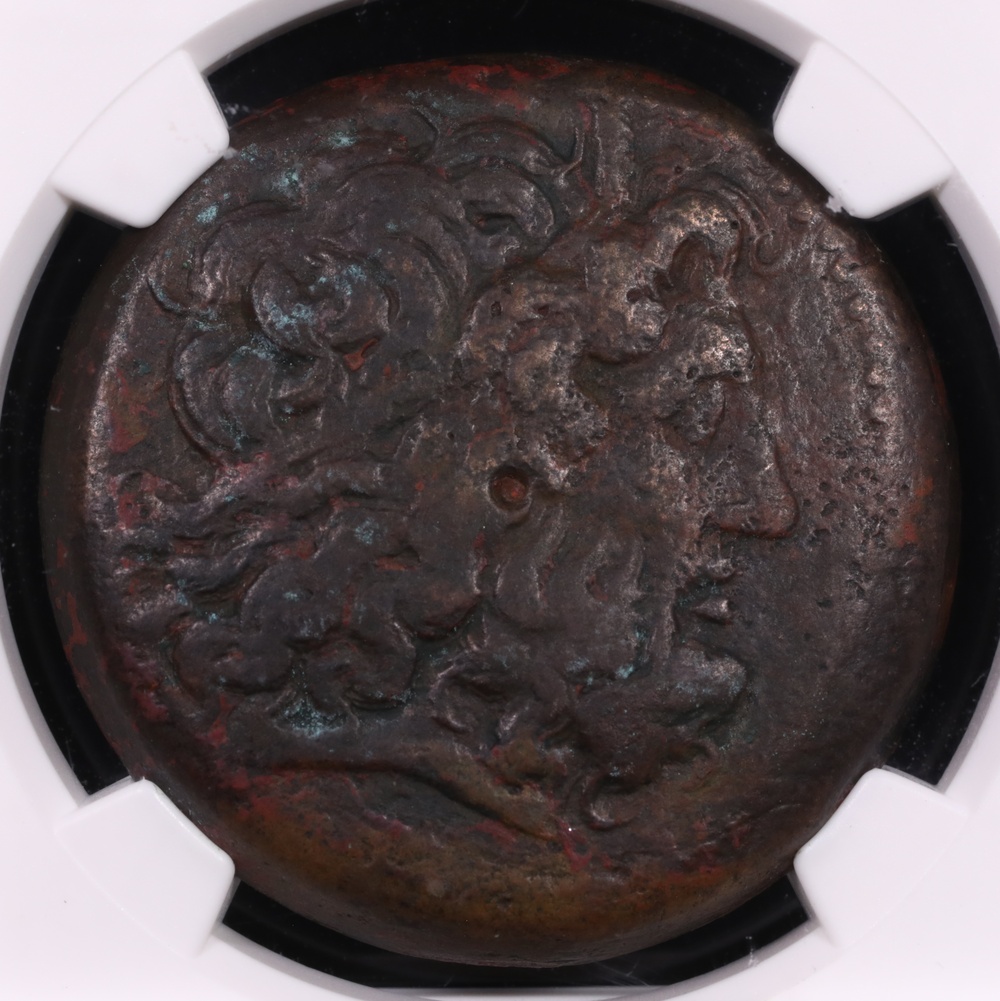 246-222 BC Ptolemy III Ptolemaic Kingdom Bronze AE38 NGC Very Fine 5x3