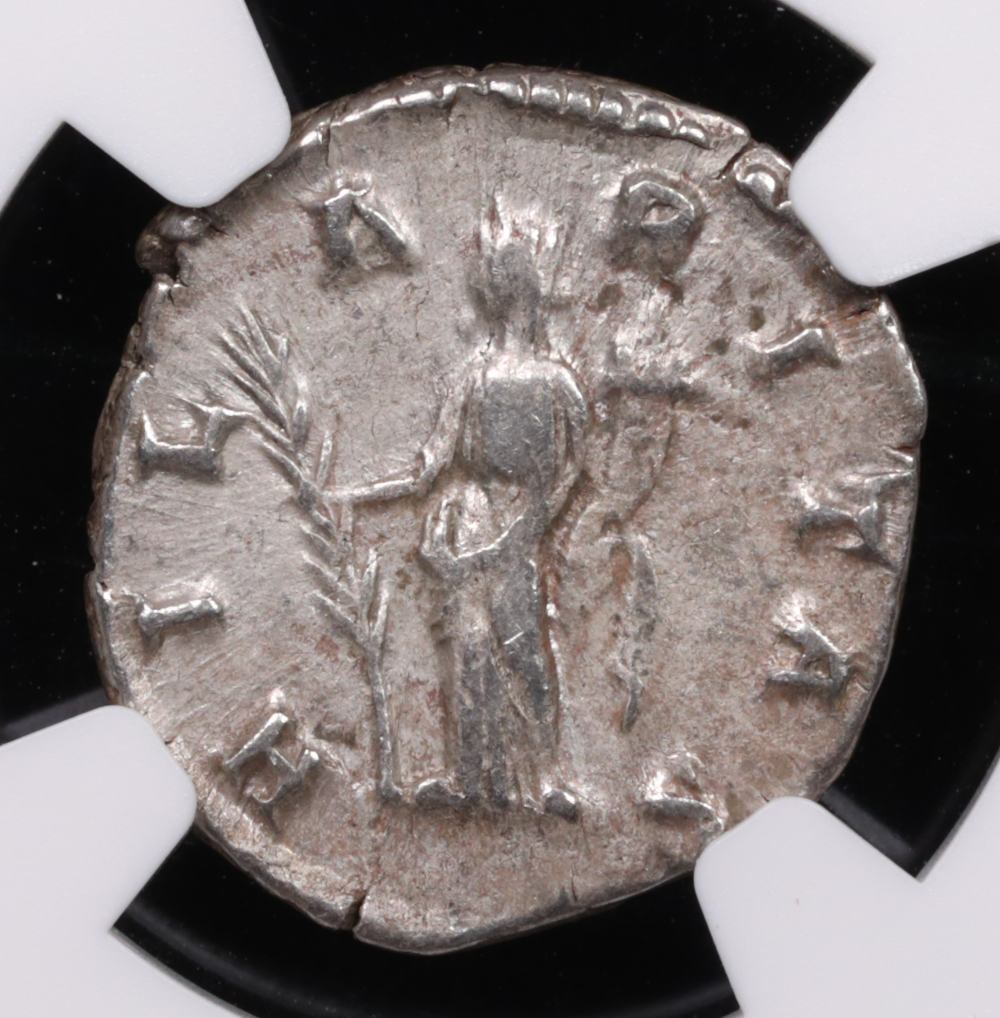 Roman Empire Lucilla Silver Denarius (164-182/3 AD) NGC Choice Very Fine