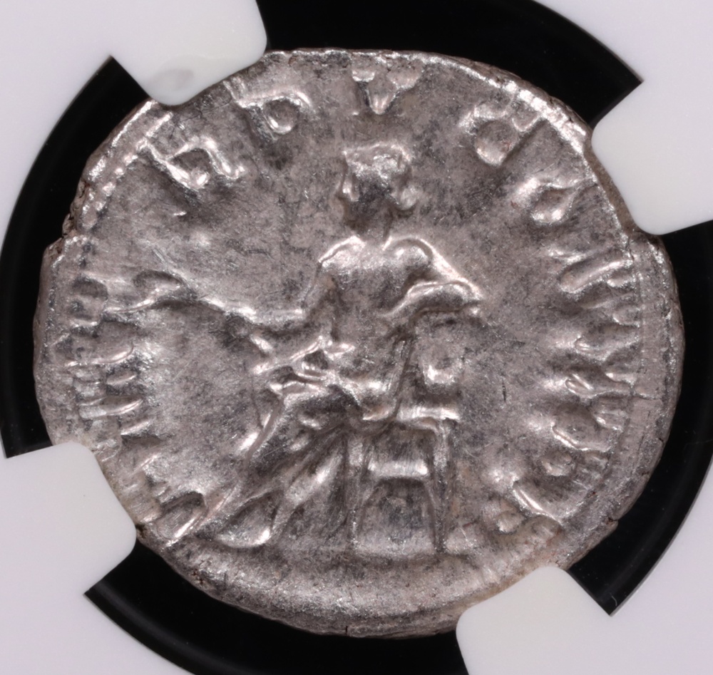AD 238-244 Roman Empire Gordian III Silver Double-Denarius NGC About Uncirculated