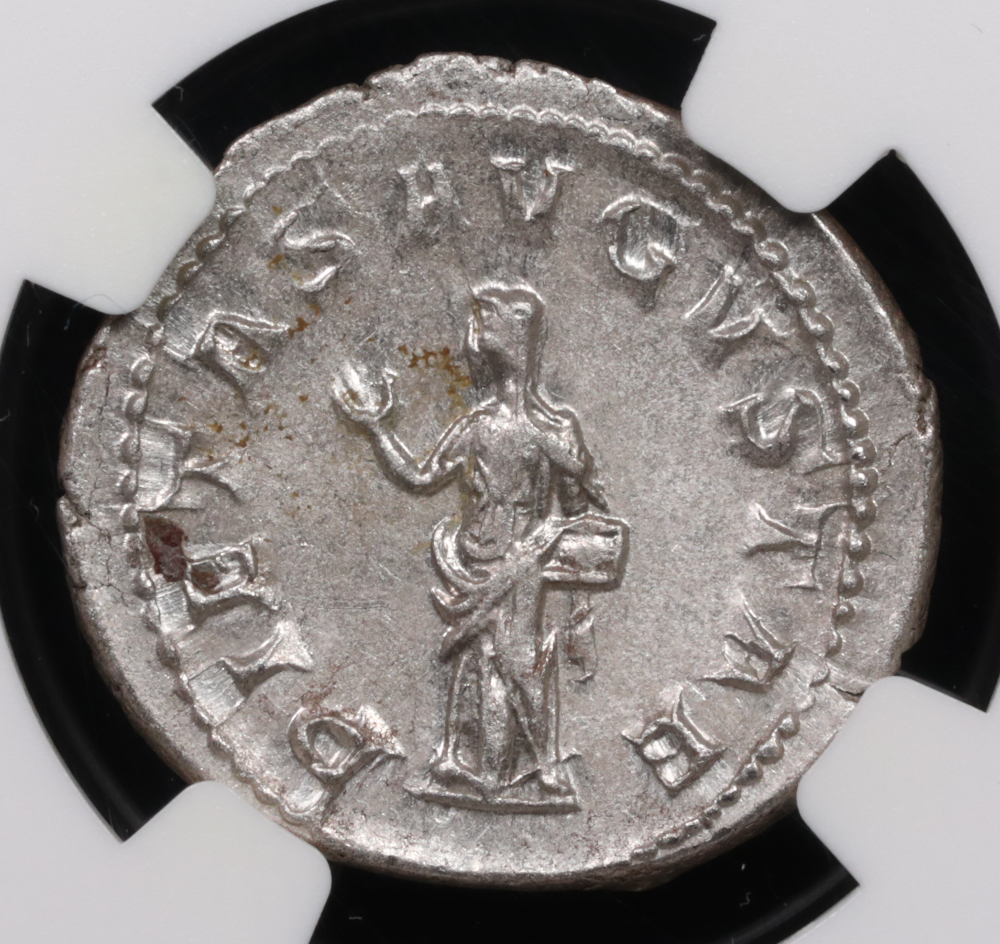 Roman Empire Otacilia Severa Silver Double-Denarius (244-49 AD) NGC Mint State
