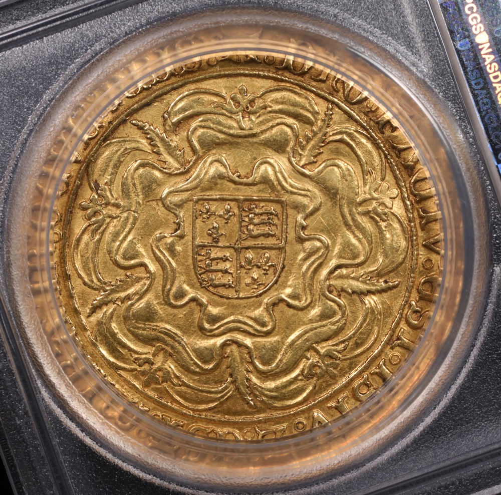 1553 Great Britain Fine Gold Sovereign Queen Mary I PCGS AU-55