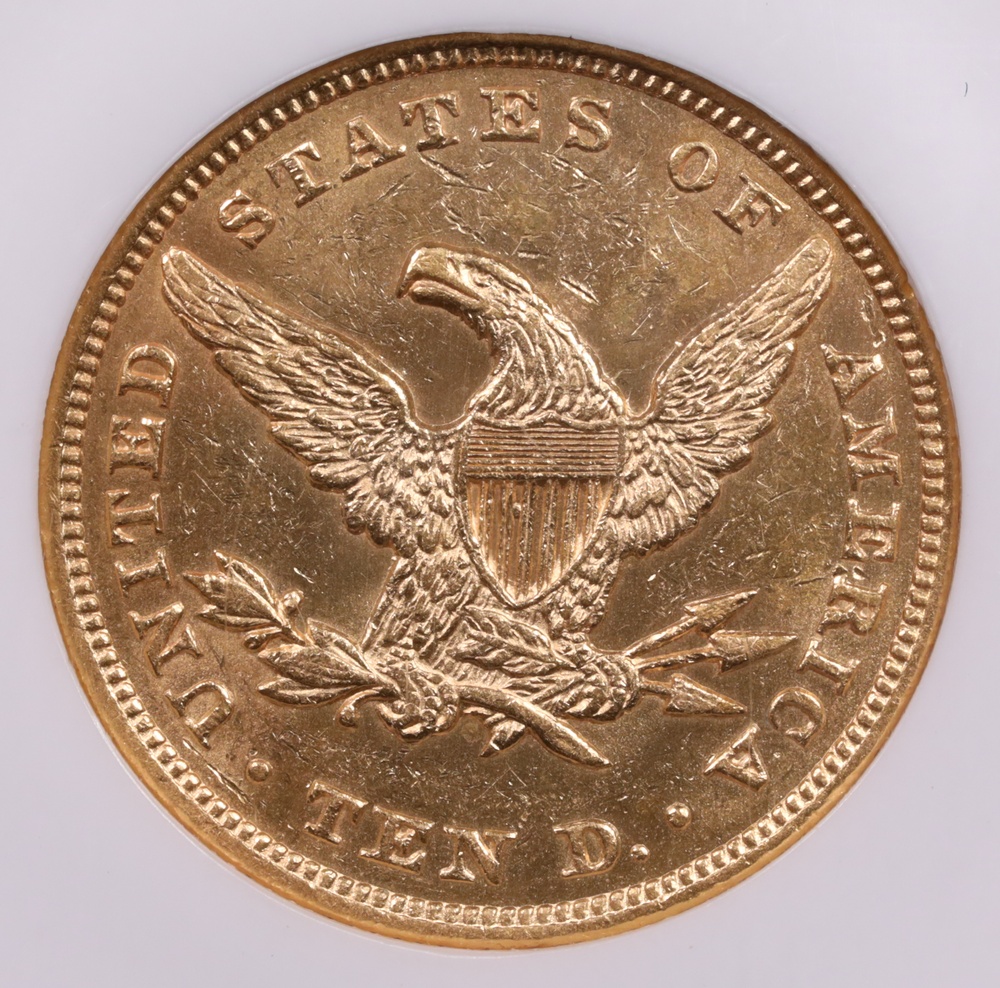 1857 $10 Liberty Gold SS Republic Shipwreck NGC MS-61