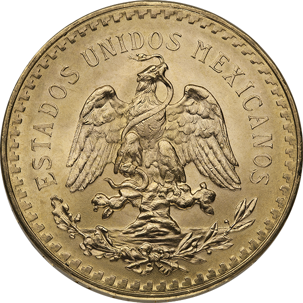 50 Pesos Mexican Gold Coin (Random Year) Reverse 50 Pesos Mexican Gold Coin (Random Year) Reverse