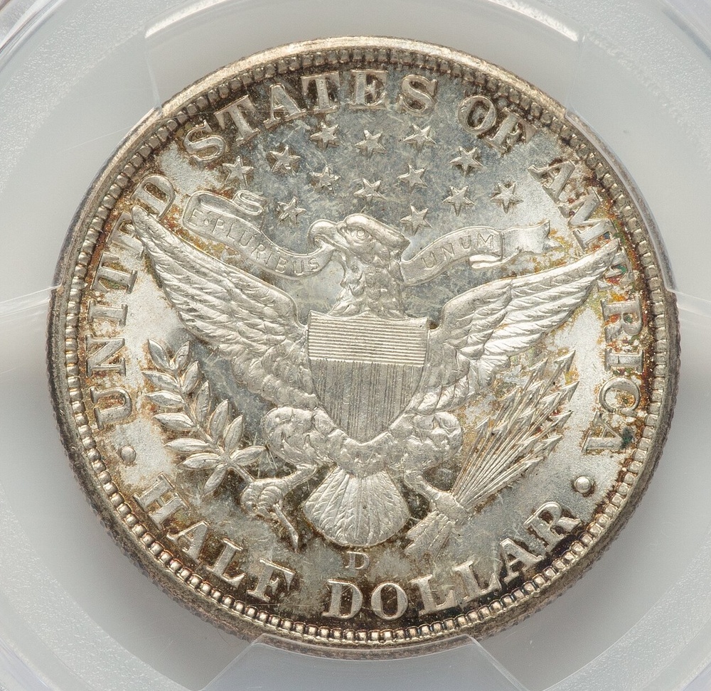 1907-D Barber Half Dollar PCGS MS-65 Reverse 1907-D Barber Half Dollar PCGS MS-65 Reverse