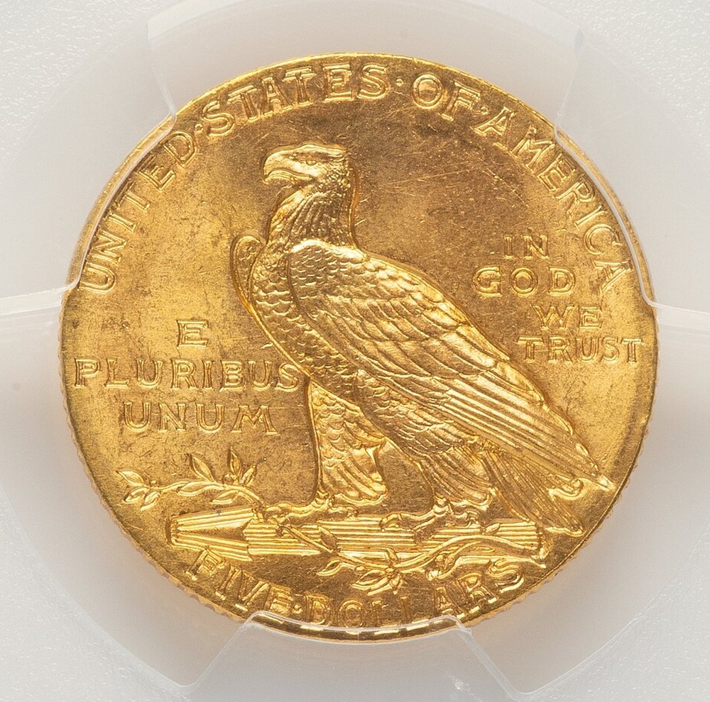 1908 $5 Indian Gold PCGS MS-65 Reverse 1908 $5 Indian Gold PCGS MS-65 Reverse