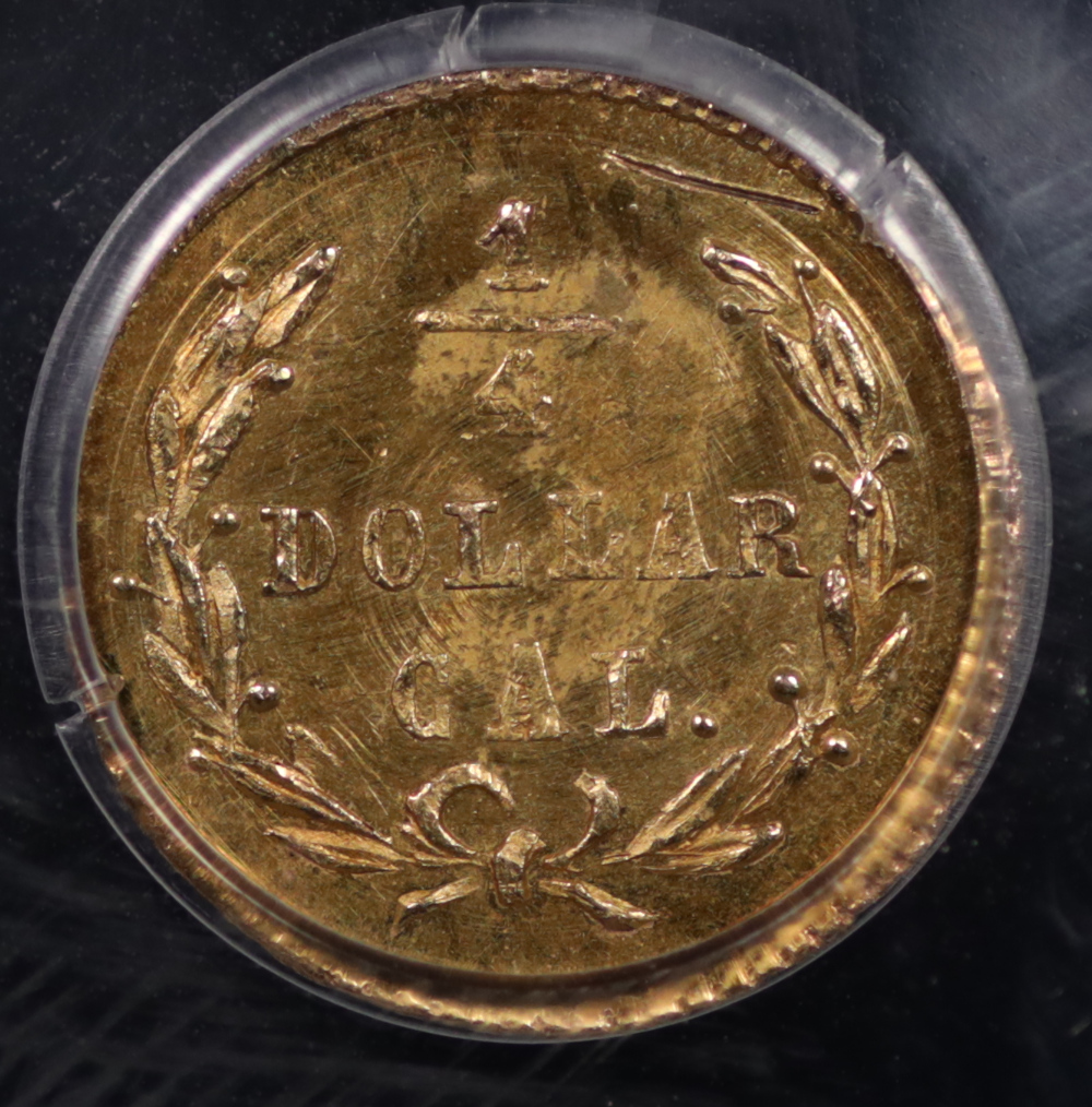 1872 California Gold G25c Washington Head PCGS (BG-818) MS-63