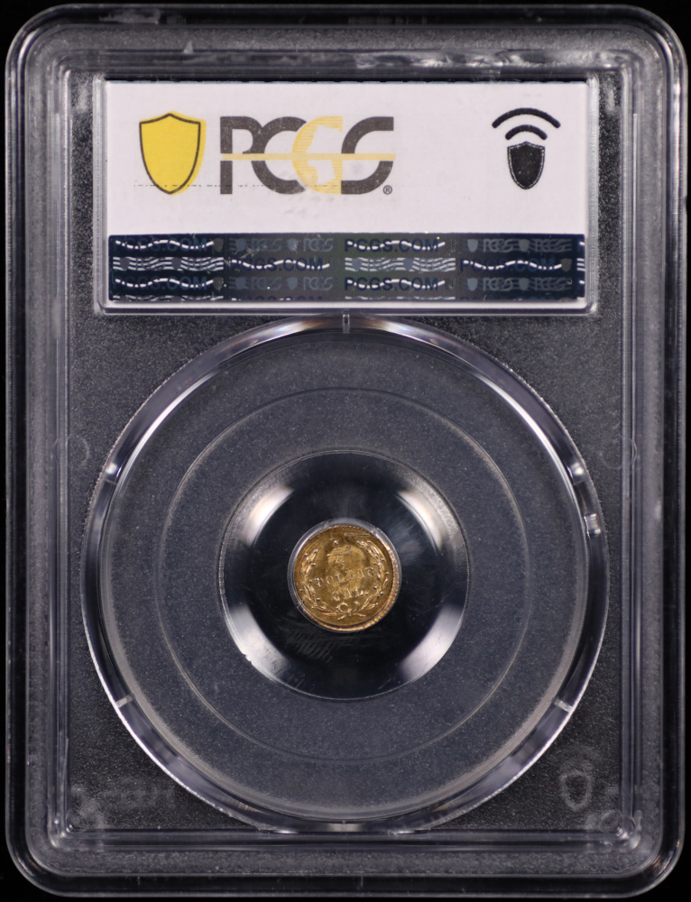 1872 California Gold G25c Washington Head PCGS (BG-818) MS-63