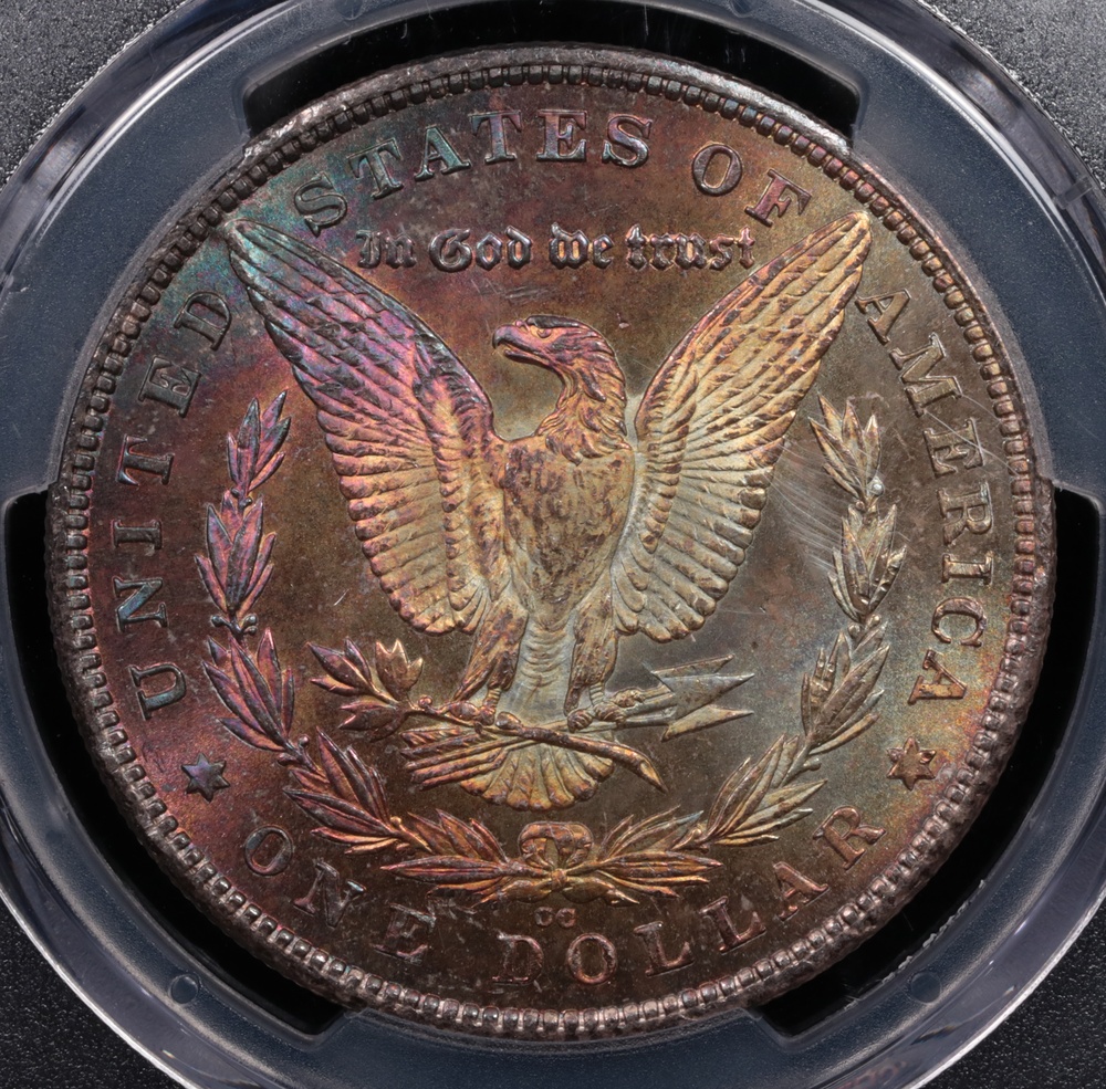 1880-CC Morgan Silver Dollar GSA PCGS MS-63 Reverse 1880-CC Morgan Silver Dollar GSA PCGS MS-63 Reverse