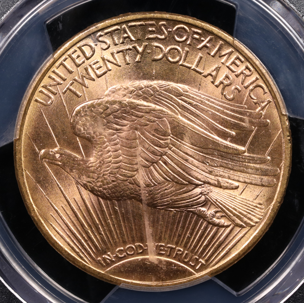1908-D $20 St. Gaudens Double Eagle PCGS MS-65 Motto