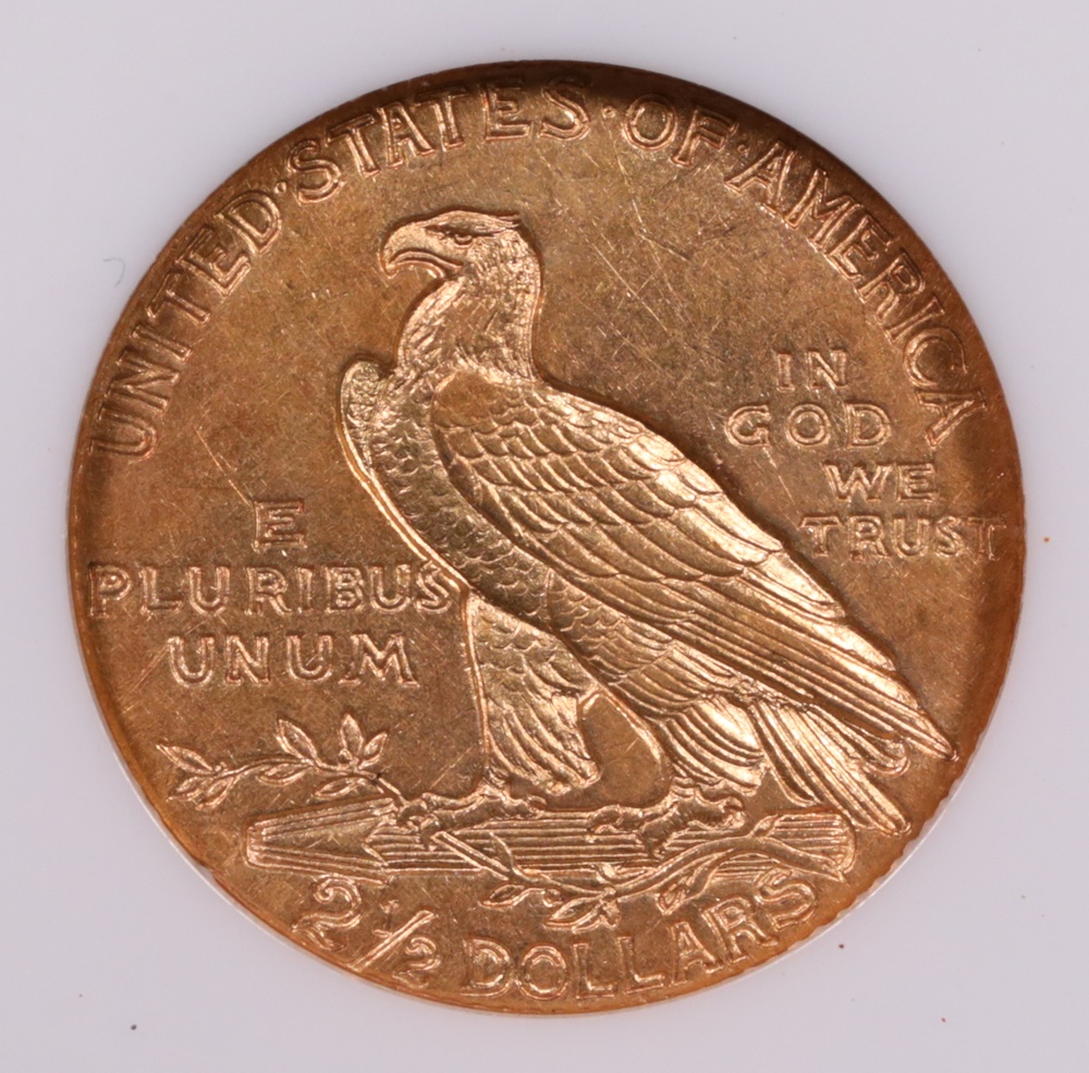 1911-D $2.50 Indian Gold NGC AU-58