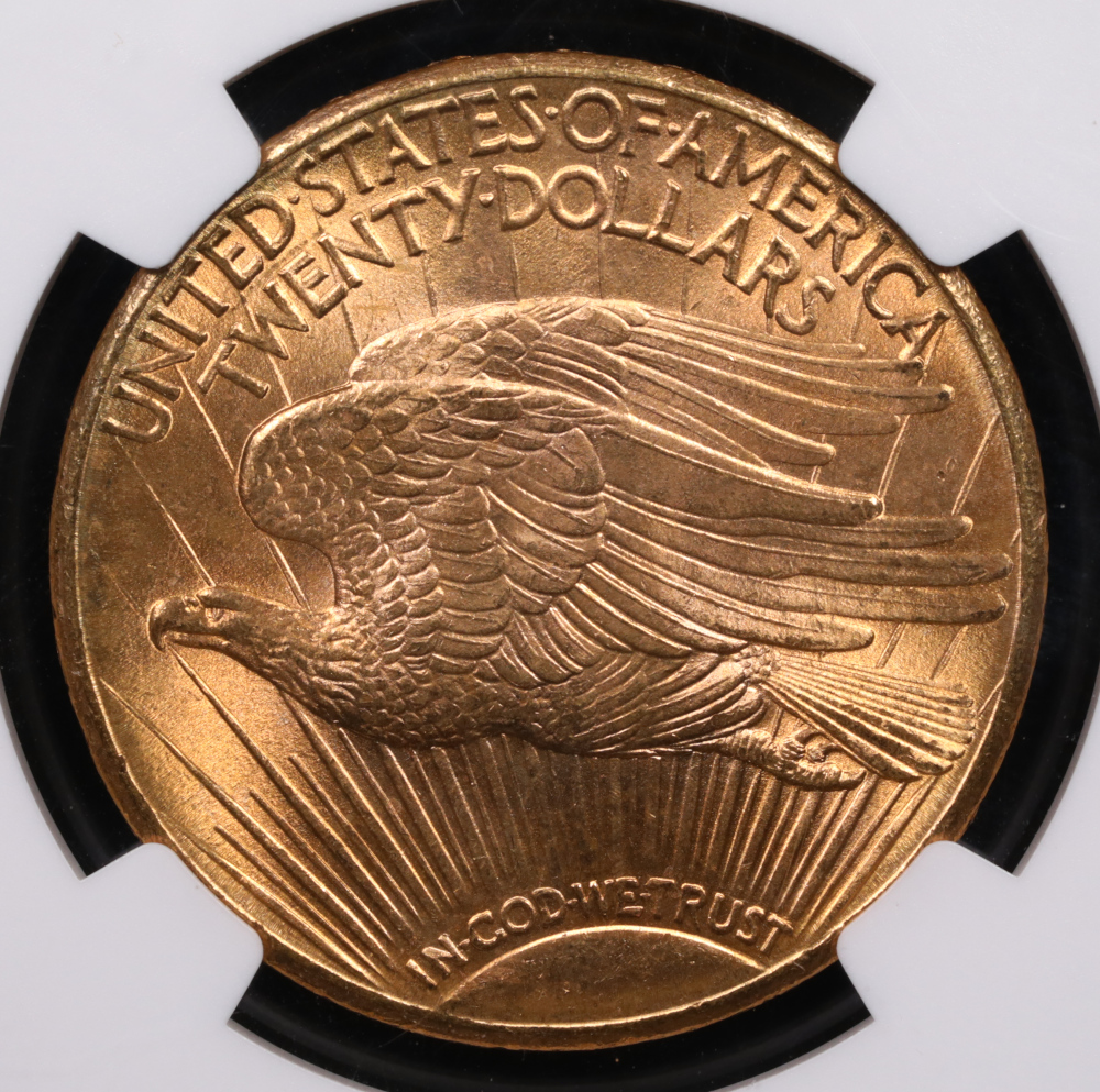 1911-D $20 St. Gaudens Double Eagle NGC MS-66+