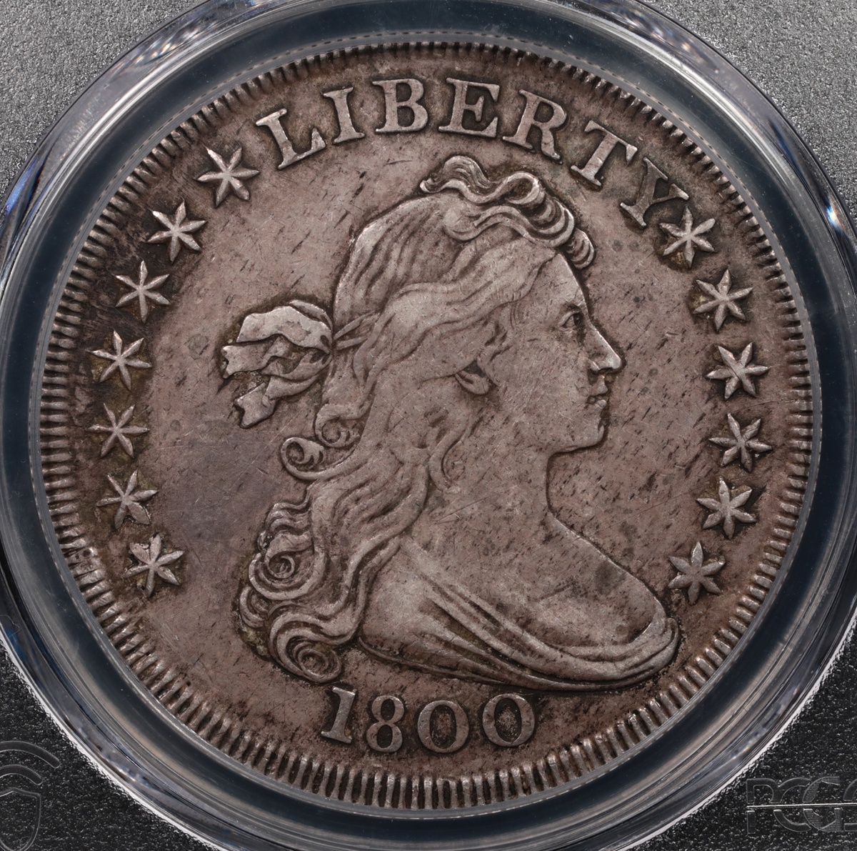 1800 Draped Bust Silver Dollar PCGS XF-40 Obverse 1800 Draped Bust Silver Dollar PCGS XF-40 Obverse