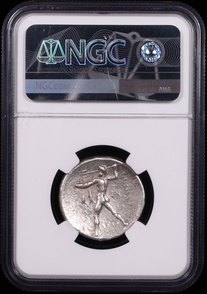 306-283 BC Demetrius I Poliorcetes Silver Tetradrachm NGC Choice Very Fine Obverse in Holder 306-283 BC Demetrius I Poliorcetes Silver Tetradrachm NGC Choice Very Fine Obverse in Holder