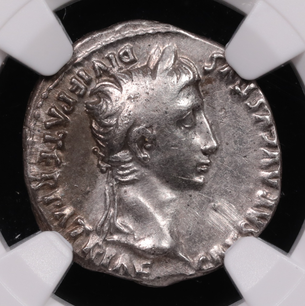 27 BC-14 AD Augustus Silver Denarius NGC XF 3x3 | Austin Rare Coins