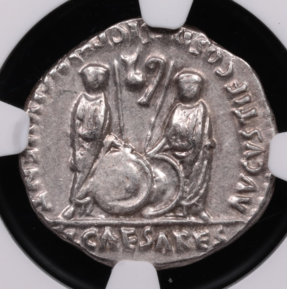 27 BC-14 AD Augustus Silver Denarius NGC XF 3x3 | Austin Rare Coins