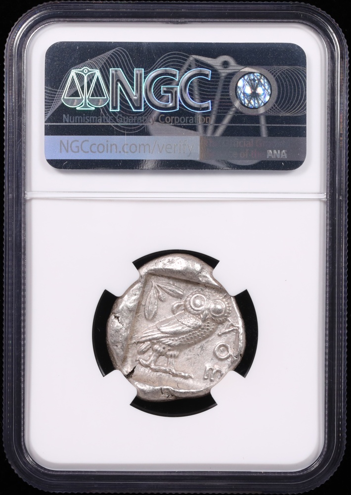 455-440 BC Attica, Athens Silver Owl Tetradrachm NGC Choice XF 4x4 Reverse in Holder 455-440 BC Attica, Athens Silver Owl Tetradrachm NGC Choice XF 4x4 Reverse in Holder