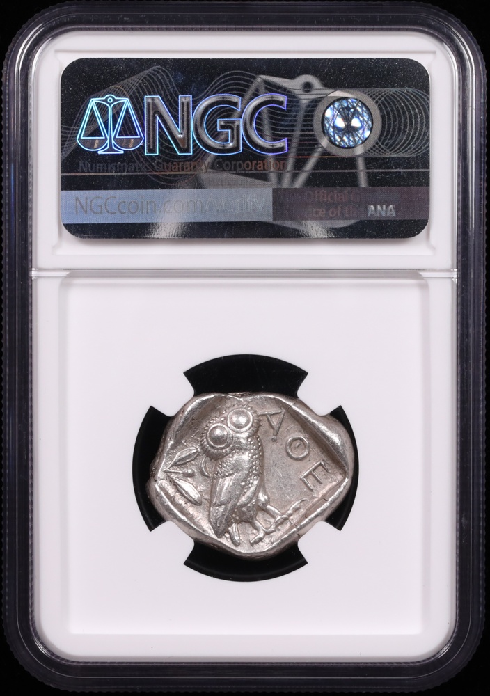 440-404 BC Attica, Athens Silver Tetradrachm NGC Choice Extremely Fine 5x4 Reverse in Holder 440-404 BC Attica, Athens Silver Tetradrachm NGC Choice Extremely Fine 5x4 Reverse in Holder