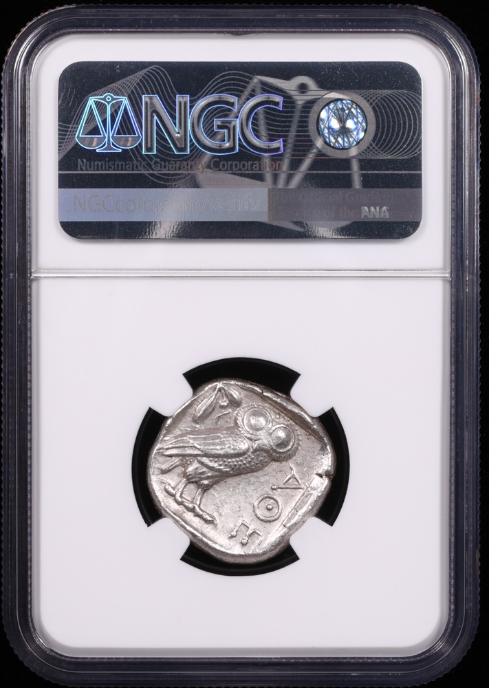 440-404 BC Attica, Athens Silver Tetradrachm NGC AU 5/4 Reverse in Holder 440-404 BC Attica, Athens Silver Tetradrachm NGC AU 5/4 Reverse in Holder