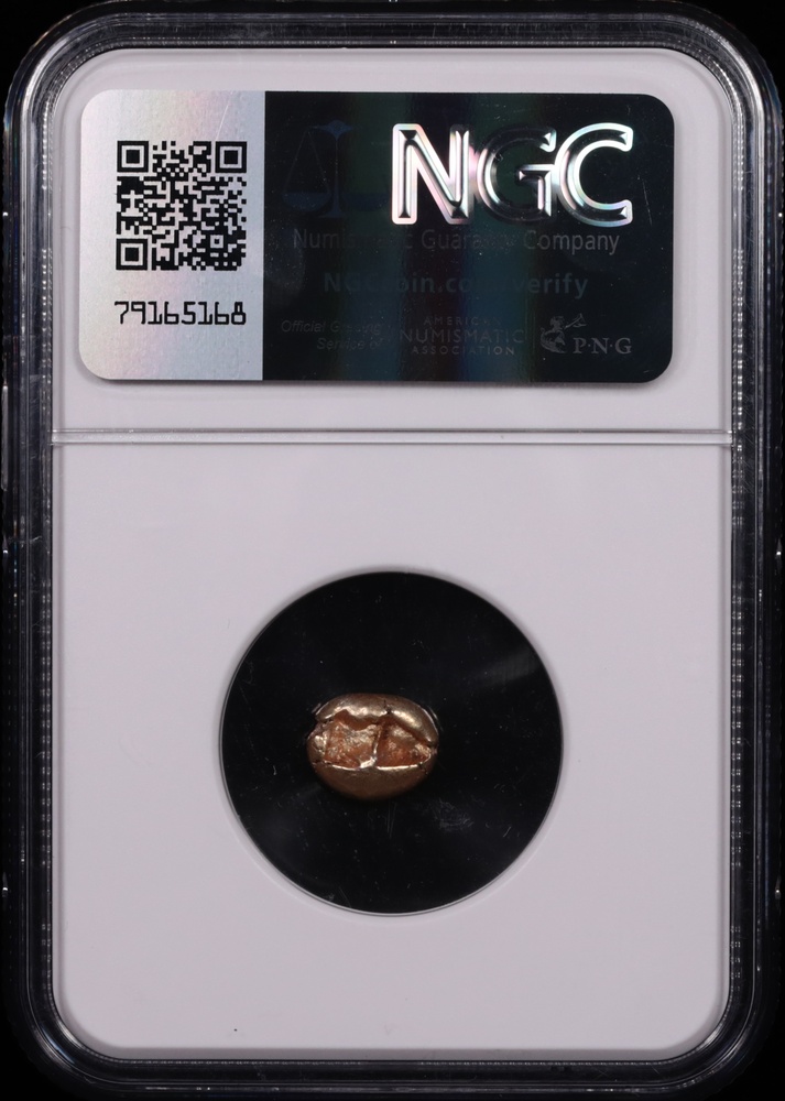650-600 BC Ionia Electrum Hecte NGC About Uncirculated 4x4 Reverse in Holder 650-600 BC Ionia Electrum Hecte NGC About Uncirculated 4x4 Reverse in Holder