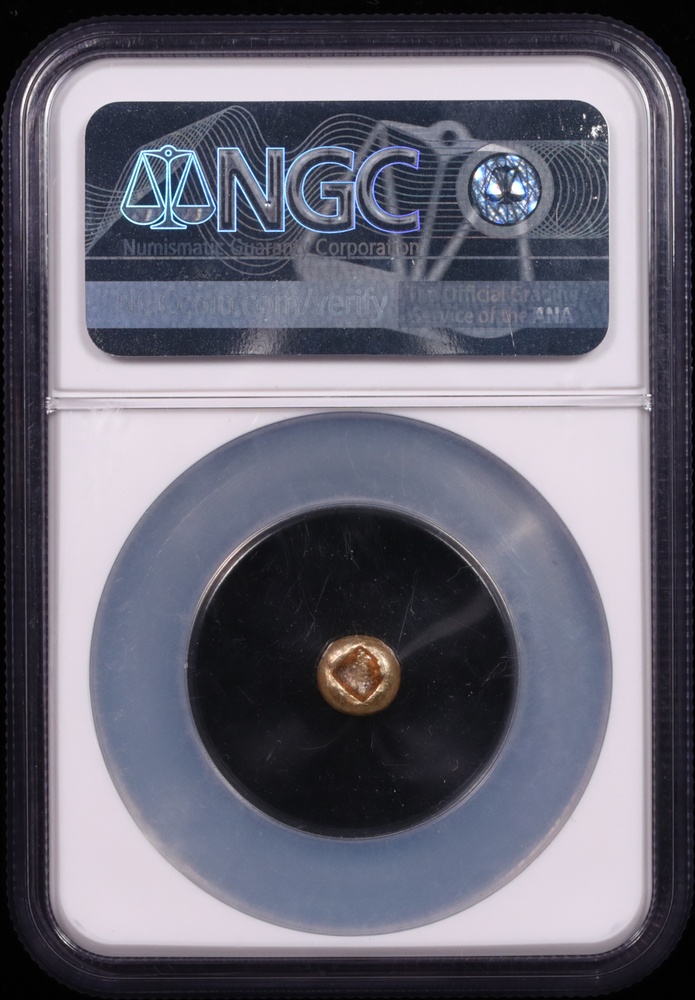 650-600 BC Ionia Electrum Twelfth-Stater NGC About Uncirculated 4x4 Reverse in Holder 650-600 BC Ionia Electrum Twelfth-Stater NGC About Uncirculated 4x4 Reverse in Holder