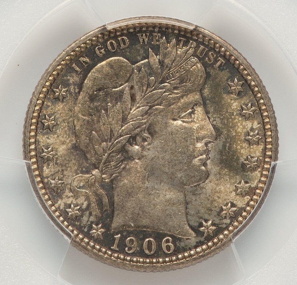 1906-D Barber Quarter PCGS MS-65 Obverse 1906-D Barber Quarter PCGS MS-65 Obverse