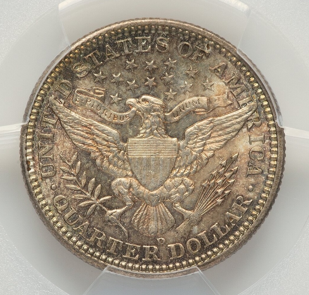 1906-D Barber Quarter PCGS MS-65 Reverse 1906-D Barber Quarter PCGS MS-65 Reverse