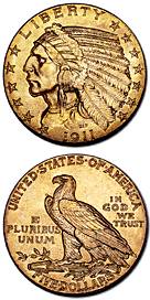 $5 Indian Gold Coin - About Uncirculated Condition $5 Indian Gold Coin - About Uncirculated Condition