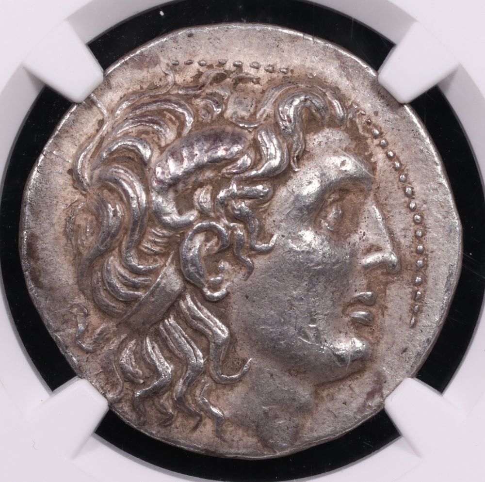 305-281 BC Kingdom of Thrace Lysimachus Silver Tetradrachm NGC Choice About Uncirculated 5x3