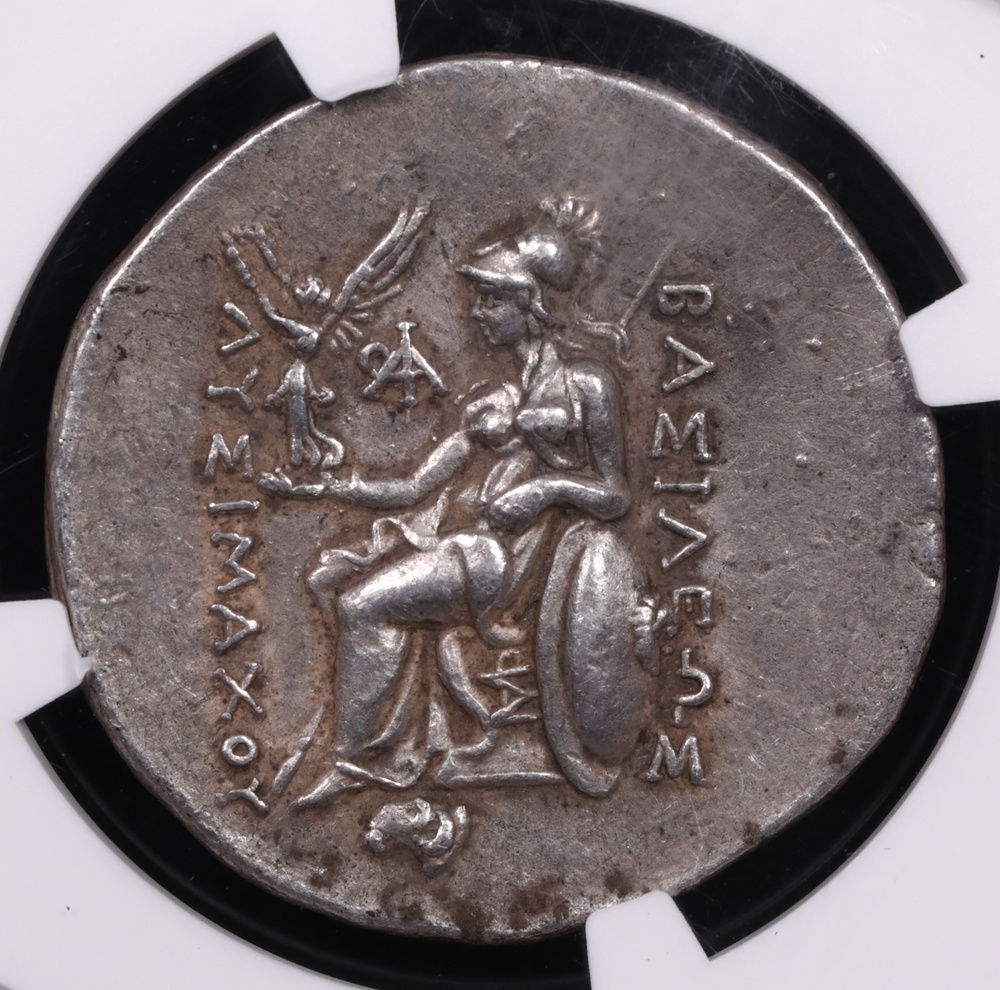 305-281 BC Kingdom of Thrace Lysimachus Silver Tetradrachm NGC Choice About Uncirculated 5x3