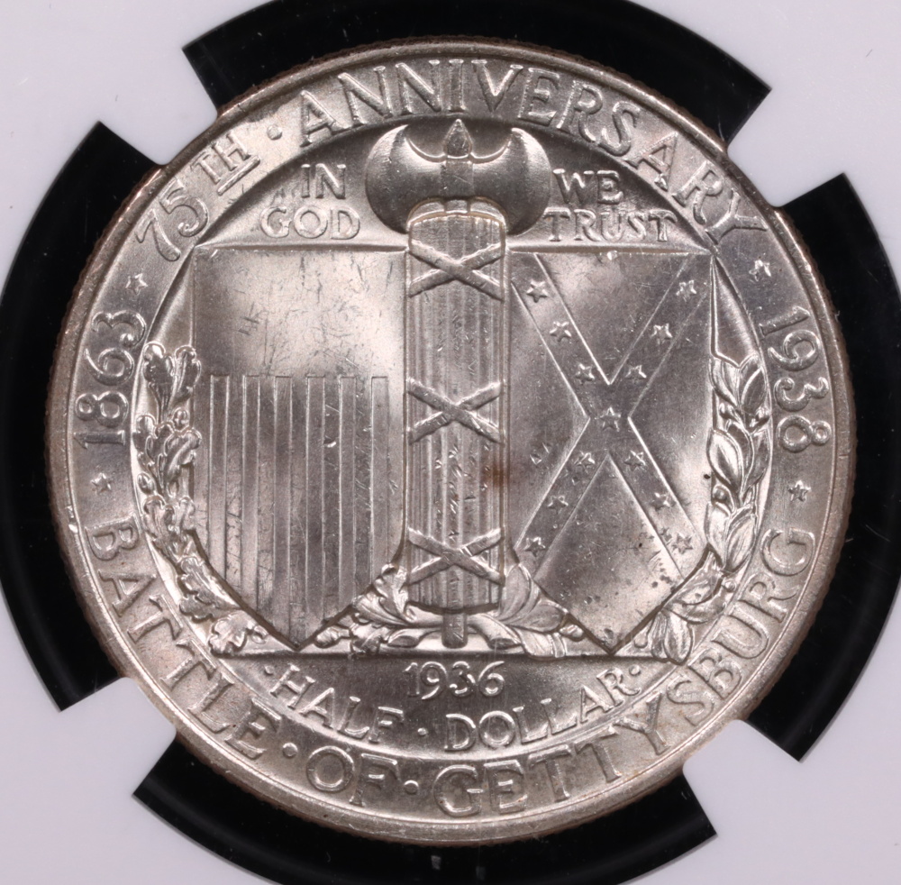 1936 Gettysburg Commemorative Half Dollar NGC MS-64