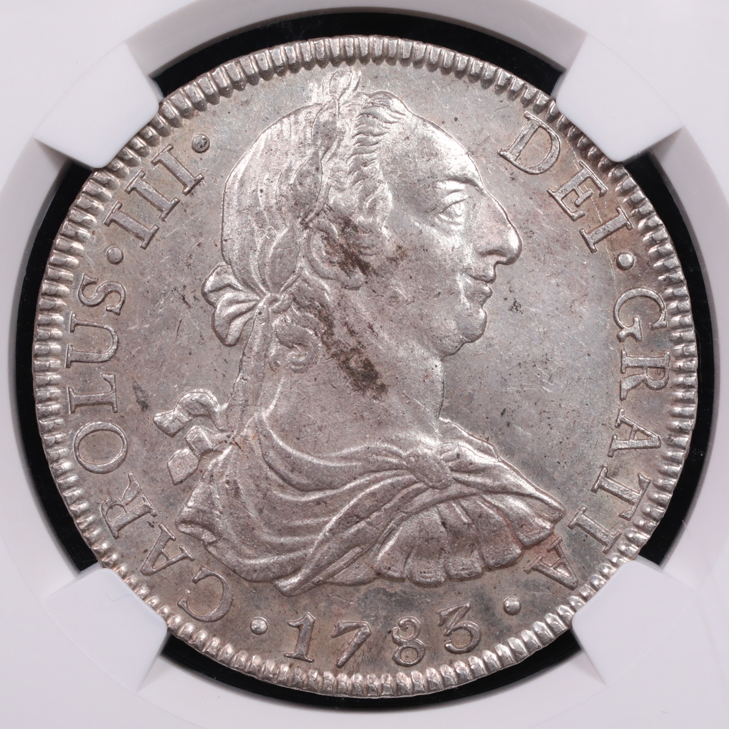 1783 Mexico City, Mexico 8 Reale NGC MS-62 Obverse 1783 Mexico City, Mexico 8 Reale NGC MS-62 Obverse