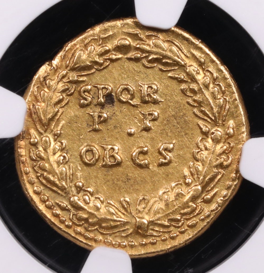 AD 41-54 Claudius Gold Aureus NGC Choice Extremely Fine