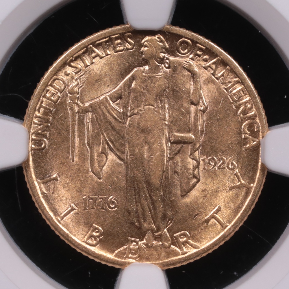 1926 $2.50 American Sesquicentennial Gold NGC AU-55 Obverse 1926 $2.50 American Sesquicentennial Gold NGC AU-55 Obverse