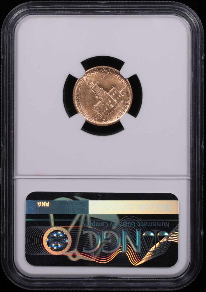 1926 $2.50 American Sesquicentennial Gold NGC AU-55 Reverse in Holder 1926 $2.50 American Sesquicentennial Gold NGC AU-55 Reverse in Holder