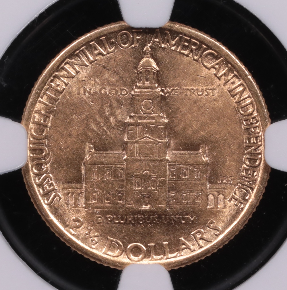 1926 $2.50 American Sesquicentennial Gold NGC AU-55 Reverse 1926 $2.50 American Sesquicentennial Gold NGC AU-55 Reverse