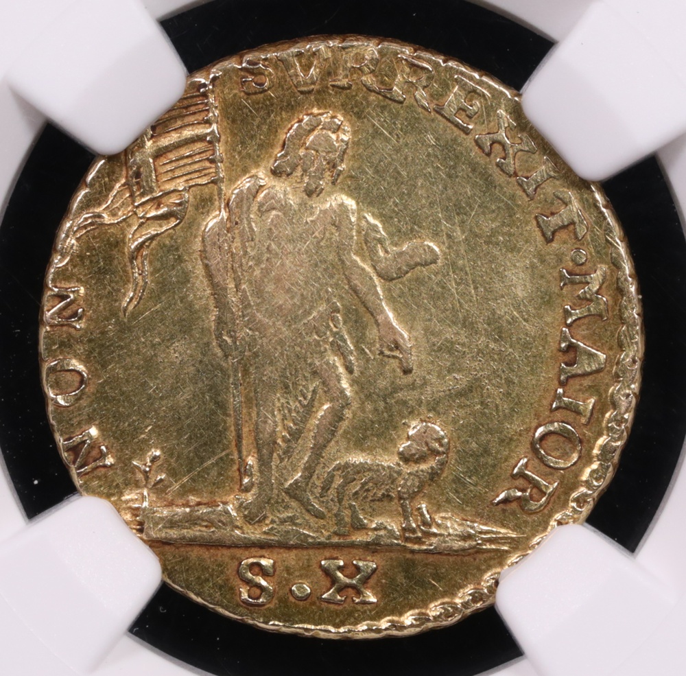 1762 Order of Malta 10 Scudi Emmanuel Pinto NGC AU-50