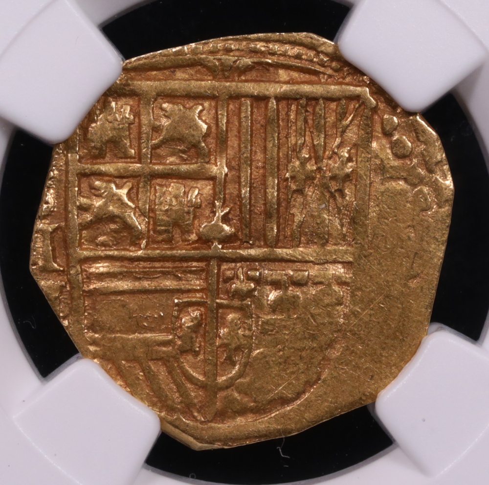 1590-91 Seville, Spain 2 Escudo NGC AU-58