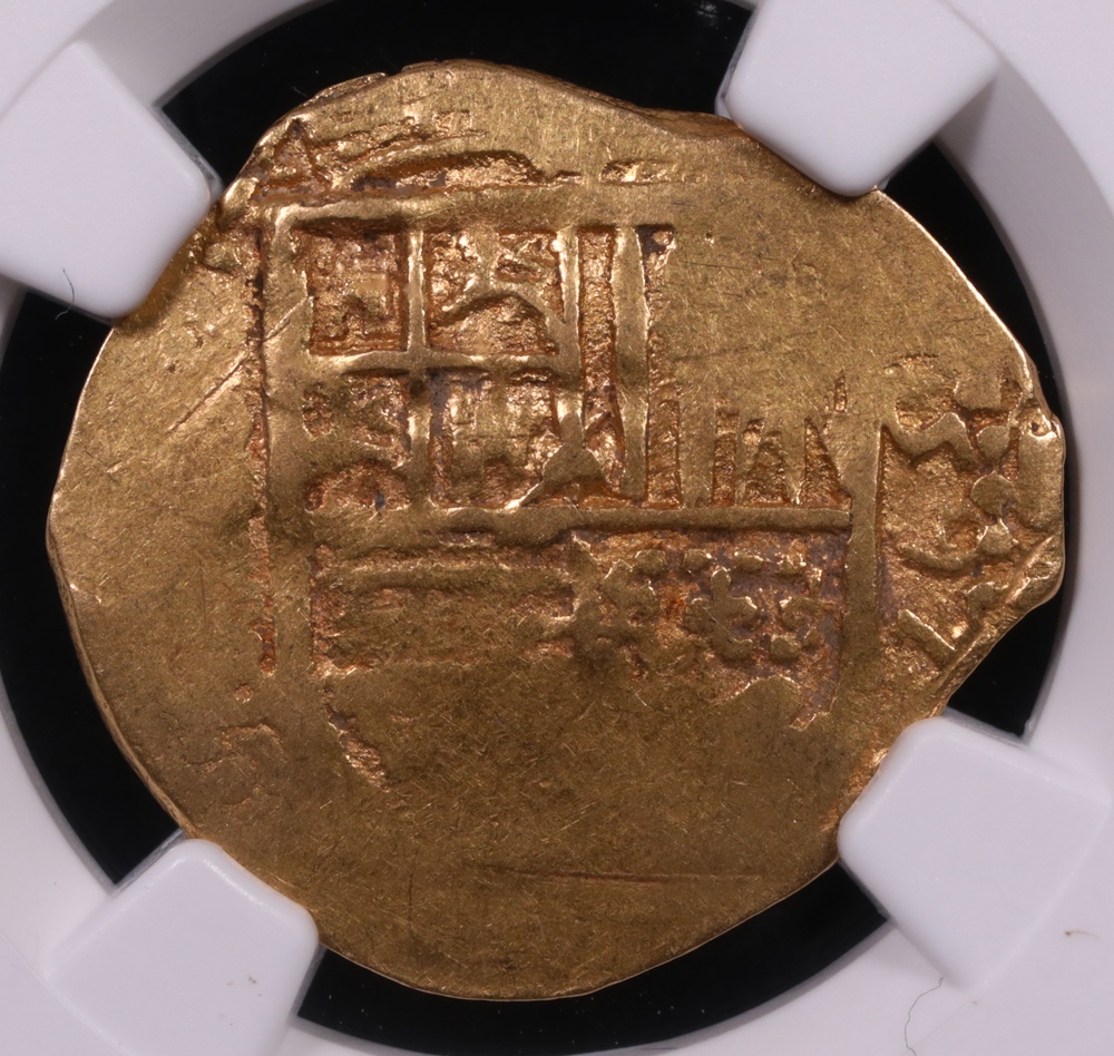 1597 B Spain 2 Escudo Seville NCG AU53 Obverse 1597 B Spain 2 Escudo Seville NCG AU53 Obverse