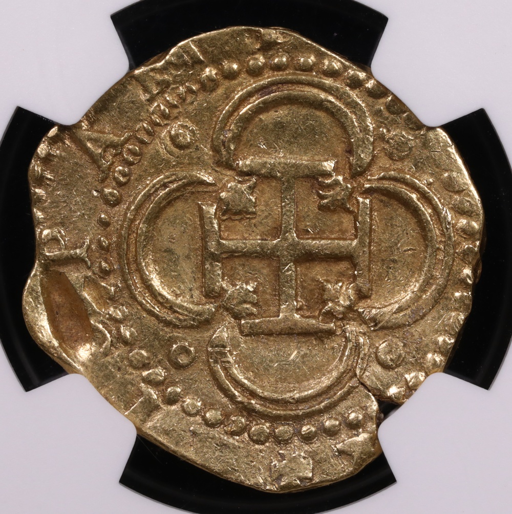 1593 Seville, Spain 4 Escudo NGC AU-55