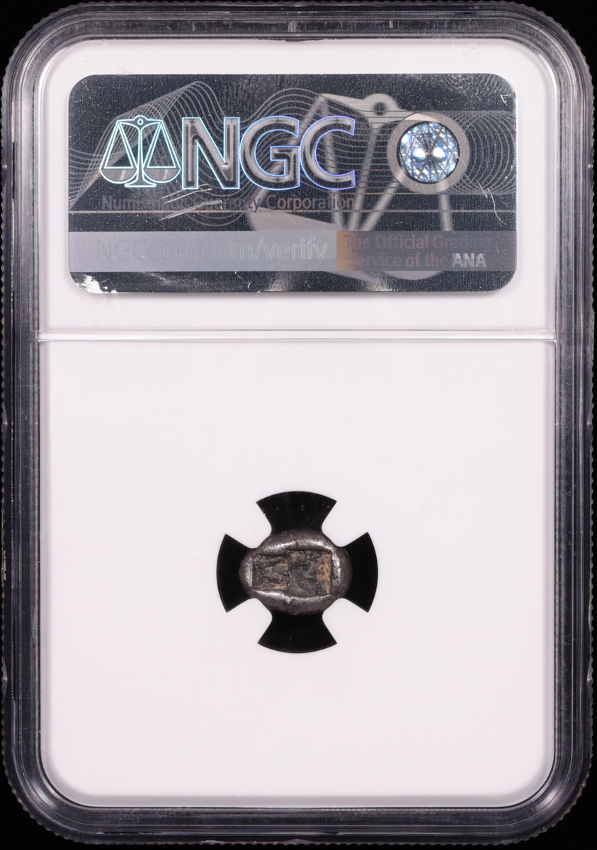 561-546 BC Lydia Croesus Silver Sixth-Stater NGC Extremely Fine 5x4 Reverse in Holder