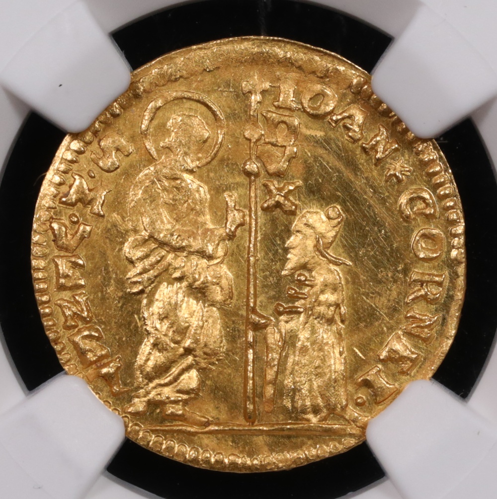 1709-1722 Venice, Italy 1 Zecchino Giovanni Corner II NGC MS-64★