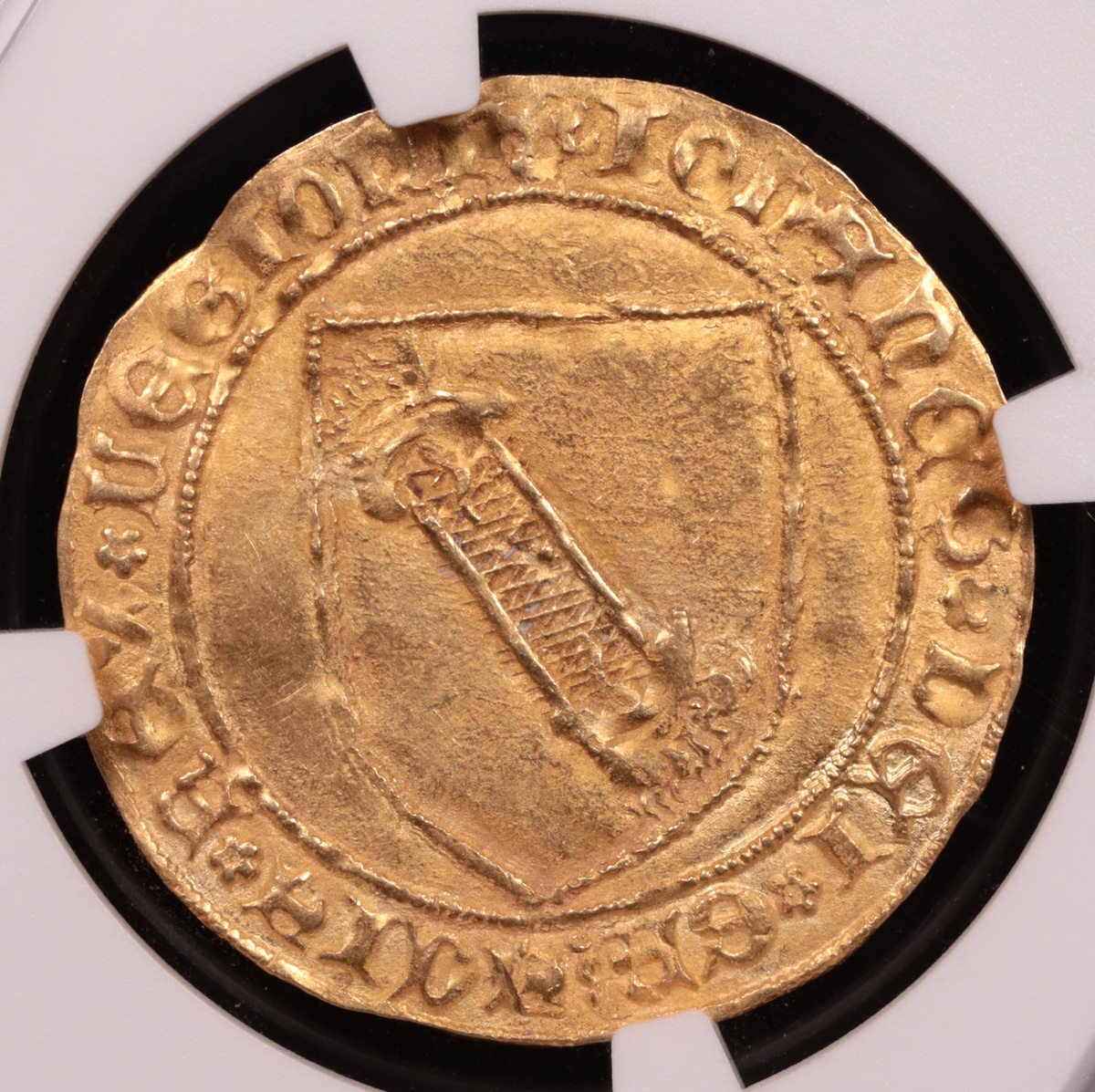 1406-1454 Seville, Spain 1 Dobla John II NGC MS-62 Reverse 1406-1454 Seville, Spain 1 Dobla John II NGC MS-62 Reverse