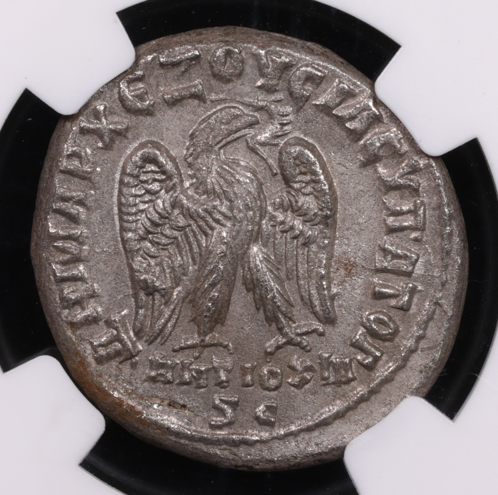 AD 244-249 Roman Provincial Philip I Billon Tetradrachm NGC Extremely Fine