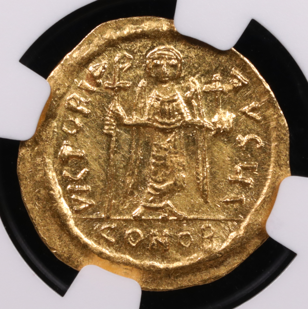 Byzantine Phocas Gold Solidus MS 4x4